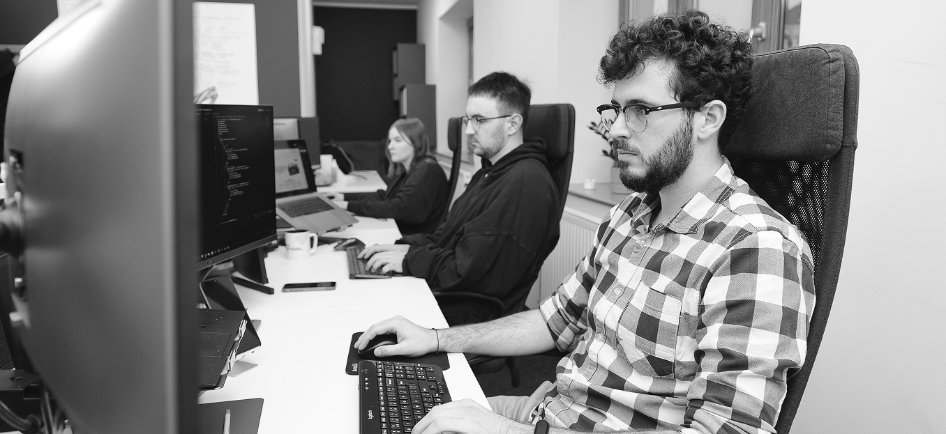 Bitnoise developers focused at their desks